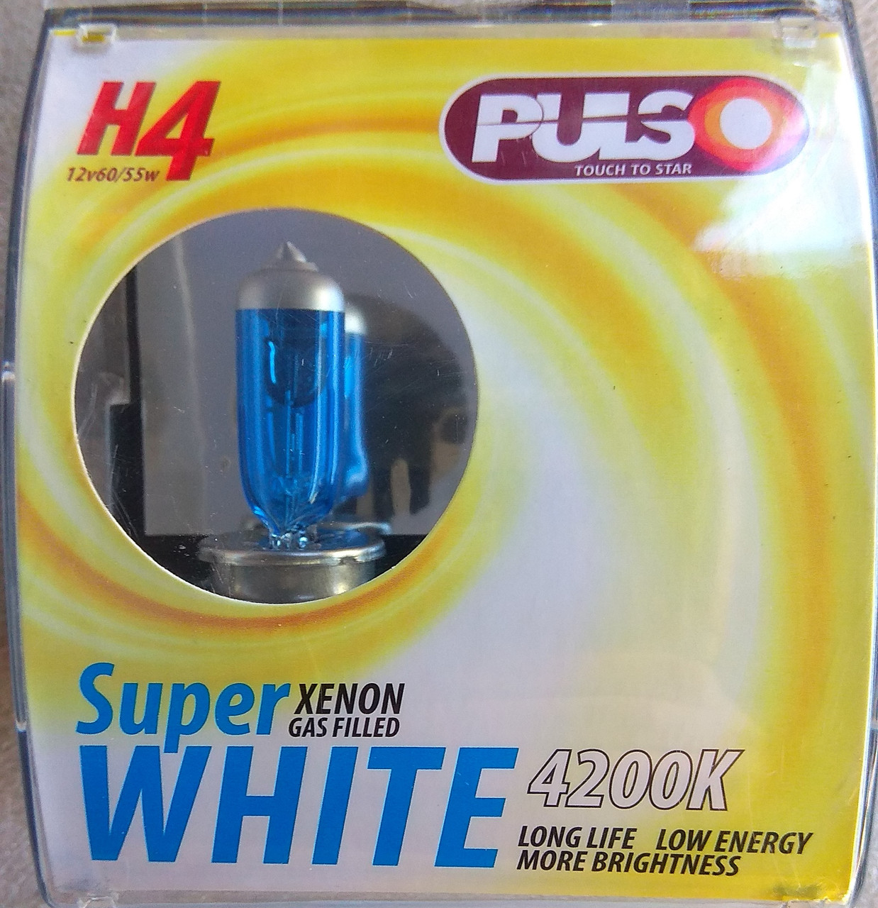 Лампа галогеновая PULSO Super White H4 4200k 60/55w 12v