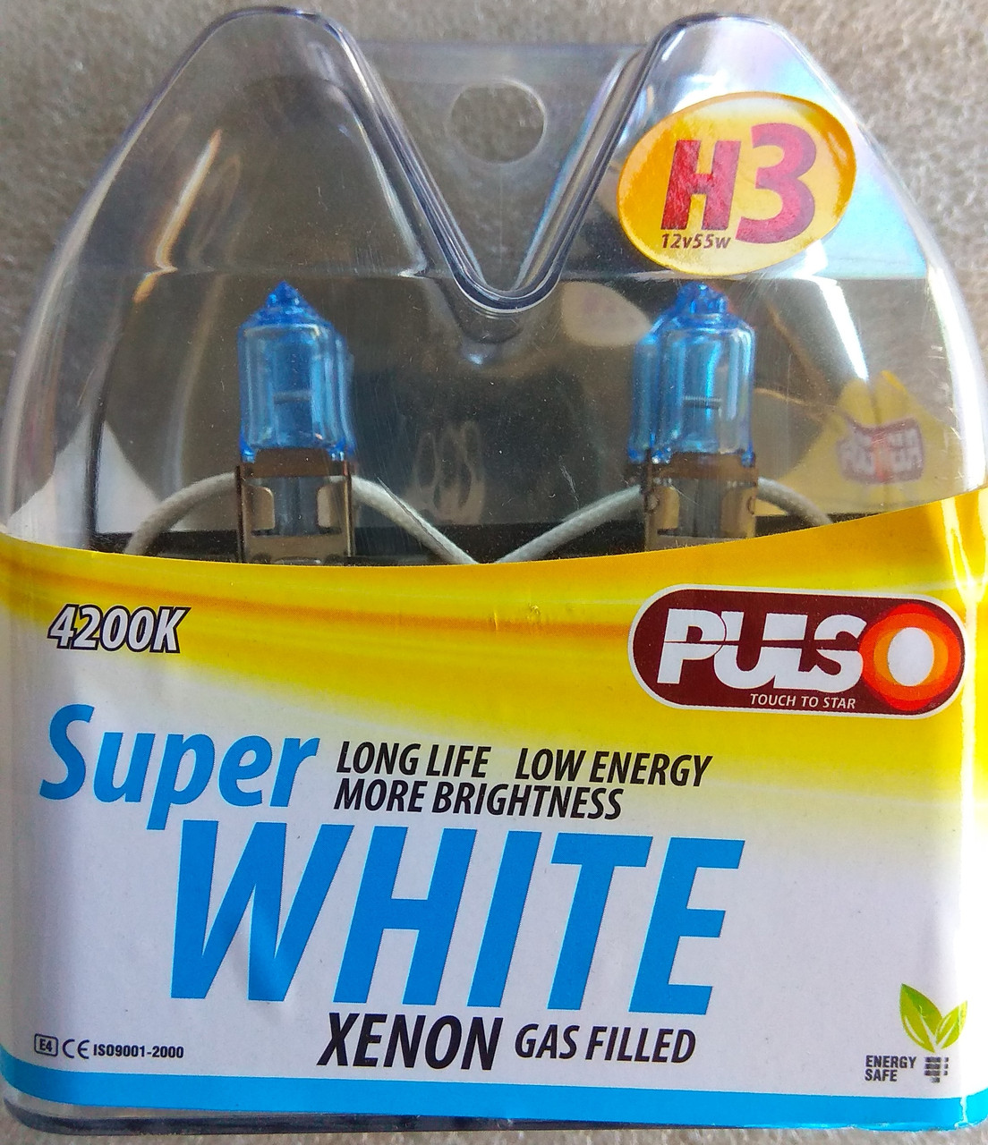 Лампа галогенова PULSO Super White H3 4200k 12v 55w