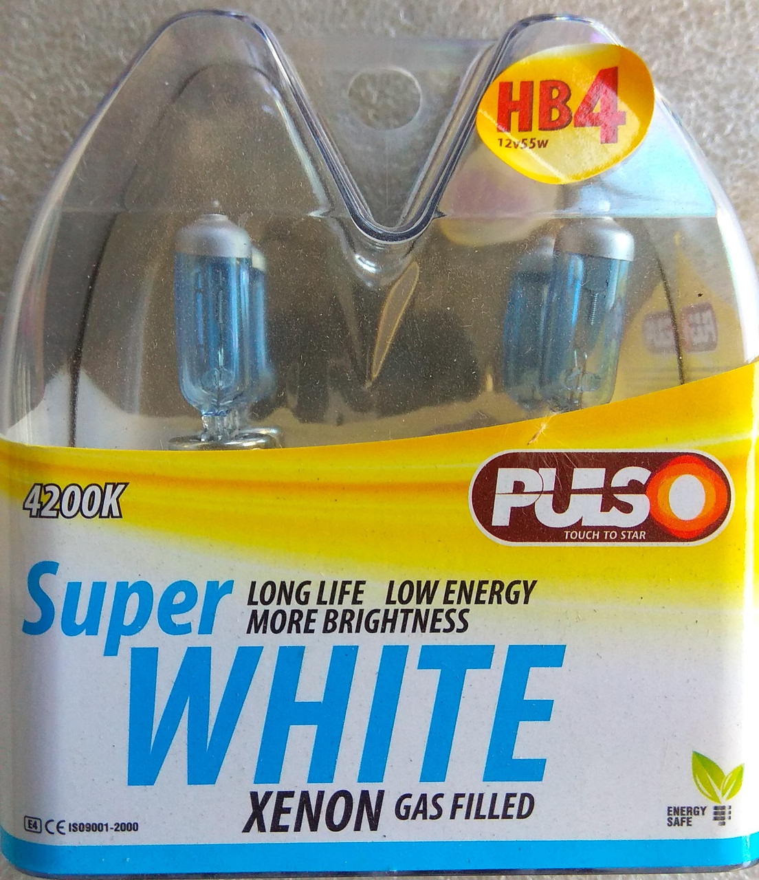 Лампа галогенова PULSO Super White HB4/9006 4200k 55w 12v, фото 1