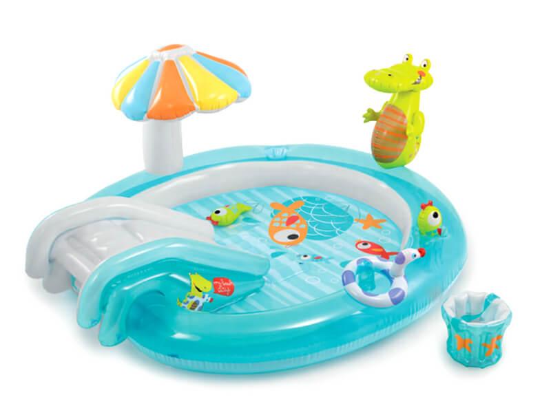 Надувний ігровий центр Intex 57165 «Крокодил», 201 х 170 х 84 см