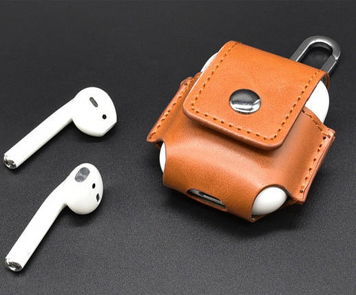 Чохол для навушників AirPods з PU шкіри, фото 1