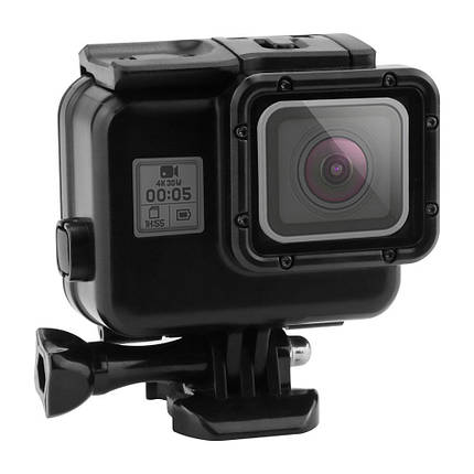 Антивідблисковий чорний водонепроникний бокс для GoPro Hero 5/Hero 6/Hero 7, фото 1