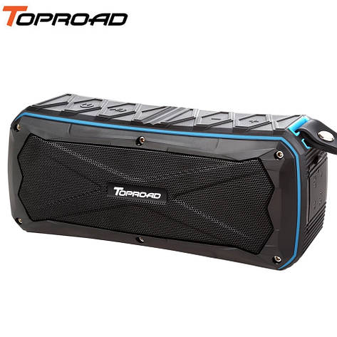 Бездротова Bluetooth-колонка Toproad S610 Blue IP66 Waterproof, підтримка microSD, функція Power Bank, фото 2