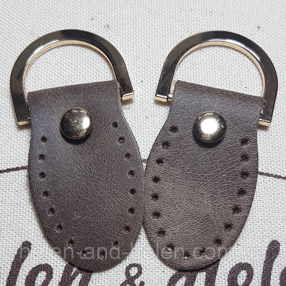 Набір пришивних елементів із півкільцями кольору "Коричневий", фото 1