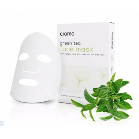 Croma/ex Princess Face Mask with Green Tea Маска для обличчя з екстрактом зеленого чаю 8 шт.