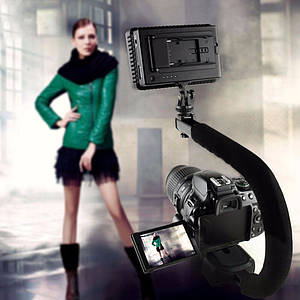 Тримач-платформа (Steadicam U-Grip)+ LED-підсвітка для фото- та відеокамер, телефонів, екшн камерам