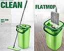 Швабра з відром з автоматичним віджимом (2 змін. насадки) Stenson MH-2733, поломойка, швабра для миття підлоги, фото 2