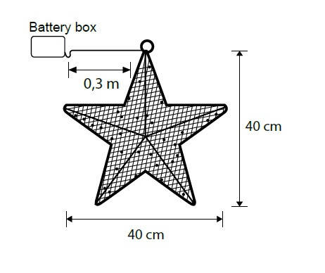 Зірка декоративна срібло, діам. 40 см, 50 led, "Luca Lighting", фото 3