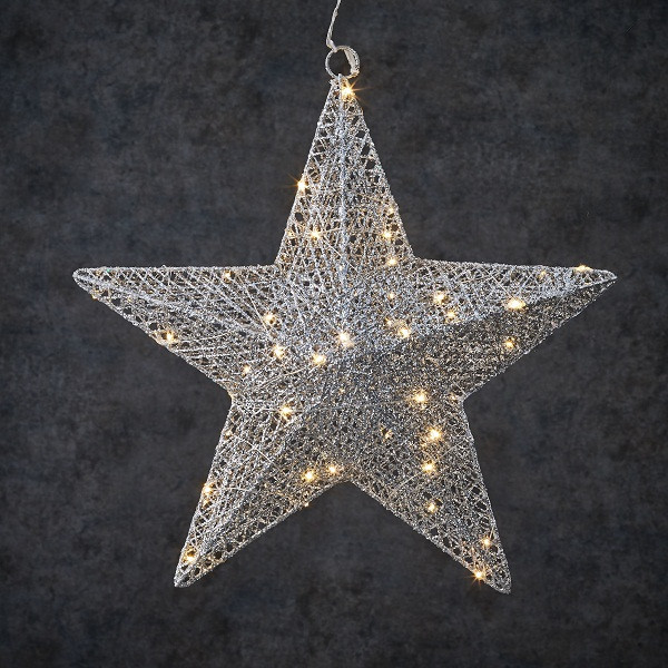 Зірка декоративна срібло, діам. 40 см, 50 led, "Luca Lighting"