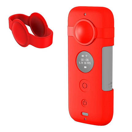 Силіконовий чохол Puluz для екшен-камери Insta360 One X Червоний, фото 1