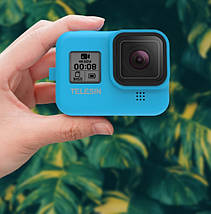 Чохол для GoPro HERO 8 Black зі страхувальним ремінцем Telesin GP-PTC-801 Синій, фото 5