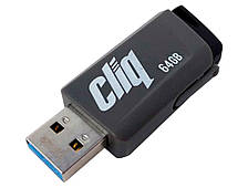 USB флешнакопичувач Patriot 64 GB ST-Lifestyle Cliq Grey USB3.1 (PSF64GCL3USB)