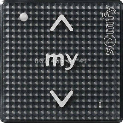 Somfy Smoove 1 RTS Black Shine вимикач для ролет, фото 1
