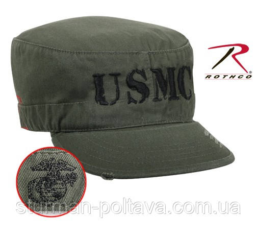 Кепка VINTAGE FATIGUE MARINES GLOBE & ANCHOR - OLIVE DRAB