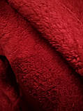 Халат махровий довга з капюшоном "червоний", фото 3