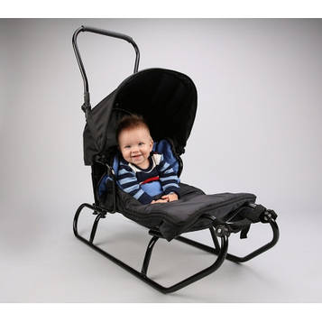 Дитячі санки 5-в 1:з ручкою, козирком і чохлом на ніжки