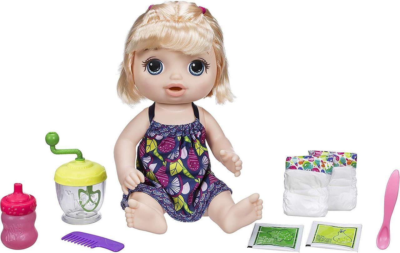 Baby Alive лялька Пупс з блендером блондинка Sweet Spoonfuls Blonde Baby Girl Doll