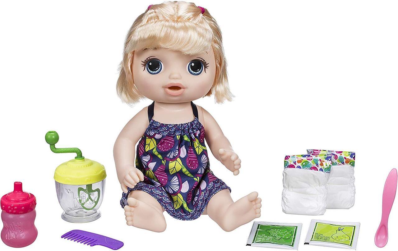 Baby Alive Пупс лялька з блендером блондинка Sweet Spoonfuls Blonde Baby Doll Girl