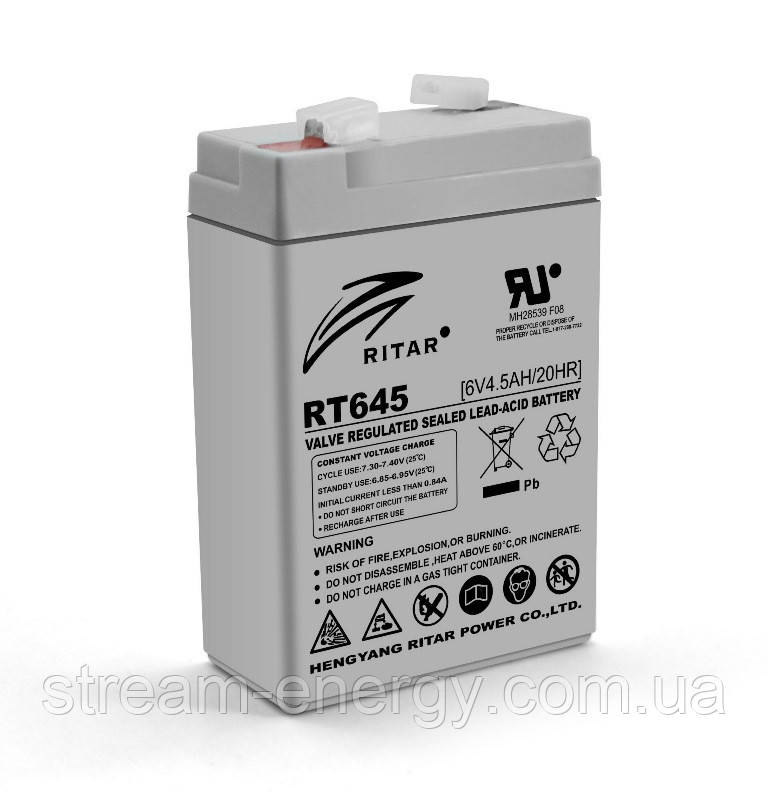 Акумулятор AGM Ritar (6В -4,5 Ач) RT645