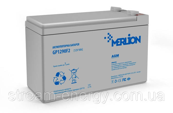 Акумулятор AGM Merlion (12В -9аг) GP1290F2, фото 1