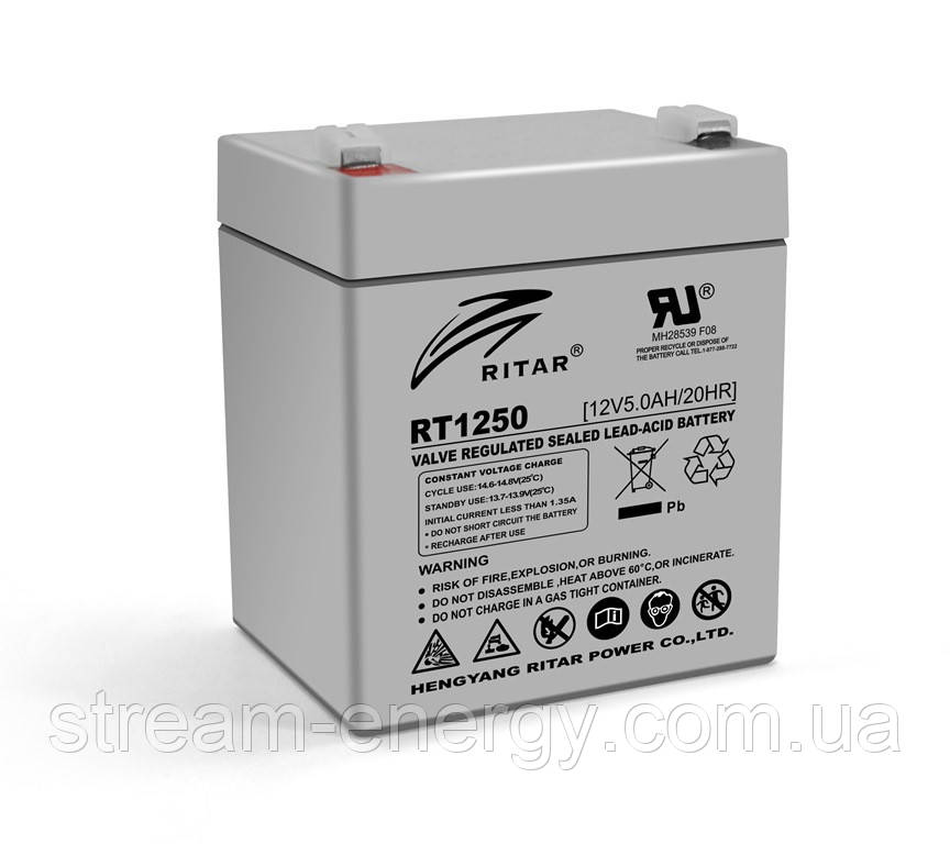 Акумулятор AGM Ritar (12В -5аг) RT1250, фото 1