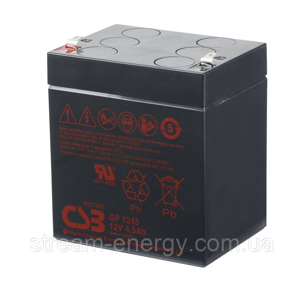 Акумуляторна батарея CSB 12В - 4,5 Ач) GP1245