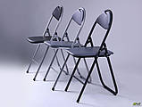 Розкладний стілець Джокер чорний ПВХ для саду та пікніка, фото 9