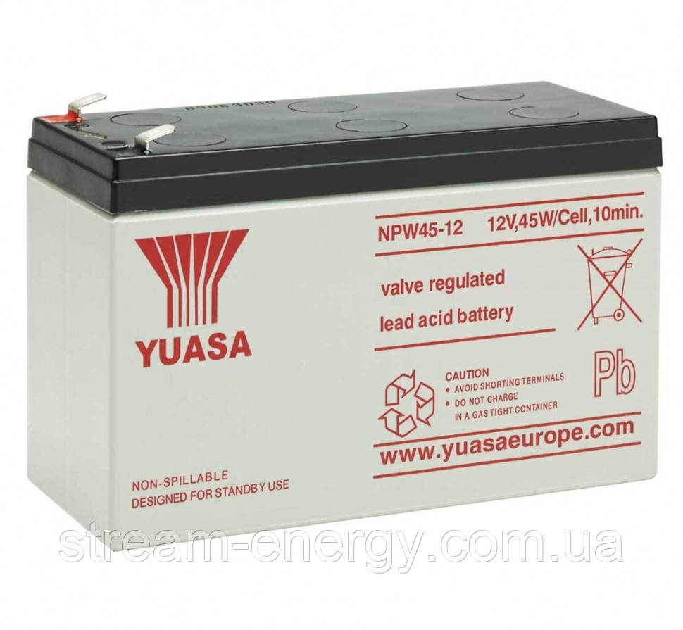 Аккумулятор для ИБП Yuasa (12В - 9Ач) NPW45-12