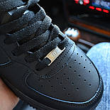 Чоловічі зимові кросівки Nike Air Force 1 High "Black" чорні з хутром (топ ААА+), фото 6