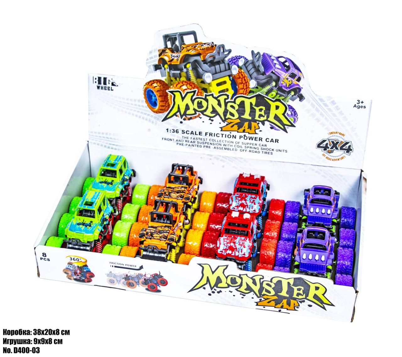 Іннерційна трюкова машинка 4X4 Monster D400-03