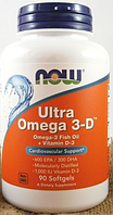 Риб'ячий жир Омега 3 Now Foods Ultra Omega 3-D 90 softgel