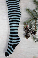 ОПТОМ Колготки махрові бірюзово-чорні для дівчинки 6-12 міс. (68-74 / 6-12 міс.)  Buonumare 8681071630093