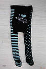 ОПТОМ Колготки махрові бірюзово-чорні для дівчинки 6-12 міс. (68-74/6-12 міс.)  Buonumare 8681071630093, фото 2