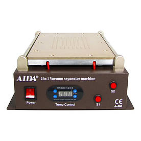 Сепаратор 14" Aida A-968 (29,5 х 19 см) з вбудованим компресором для вакуумного способу фіксації скла