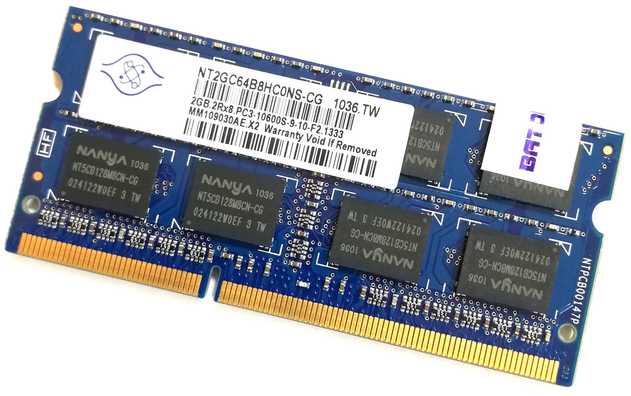 Оперативная память для ноутбука Nanya SODIMM DDR3 2Gb 1333MHz 10600s ...