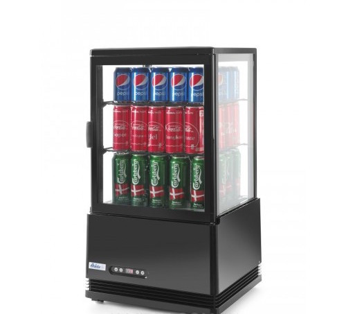Холодильна вітрина настільна, 58 л - чорна, фото 1