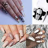 Форми для нарощування нігтів "Смокінг" - рулон 300 шт. (8,1 * 7,7 див.), фото 4