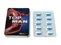 Таблетки для підвищення потенції та продовження статевого акту TOP MAN шалений ОРГАЗМ