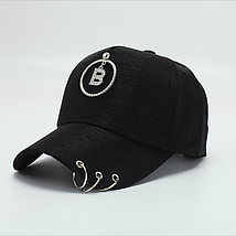 Кепка бейсболка з кільцями "B" (чорна), фото 5
