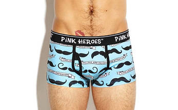 Чоловічі труси боксери Pink Hero Вуса Розмір L, фото 3