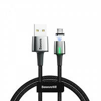 Кабель USB Baseus Zinc Magnetic MicroUSB 2.4A 1m, Black (CAMXC-A01)