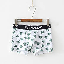 Комплект 3 шт. Чоловічих трусів боксерів Tovocok Клен (білий, сірий, чорний) Розмір XXXL, фото 4