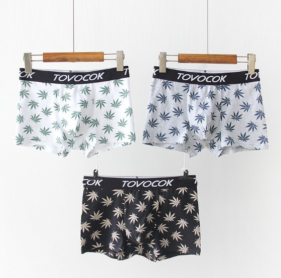 Комплект 3 шт. Чоловічих трусів боксерів Tovocok Клен (білий, сірий, чорний) Розмір XXXL