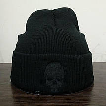 Шапка Skull Чорний Череп Чорна, фото 4