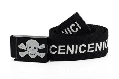Ремінь Пояс Skull Cenice Череп Чорний 110см