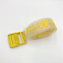 Ремінь Пояс Off White Clear Original прозорий Жовтий 160 см, фото 2