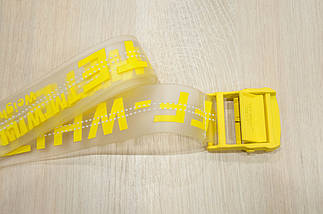 Ремінь Пояс Off White Clear Original прозорий Жовтий 160 см, фото 3