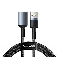 Кабель Baseus Cafule USB3.0 Male to USB3.0 Female 2A 1m, Dark gray (CADKLF-B0G)