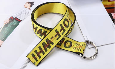 Ремінь Пояс Off White Жовтий 150 см