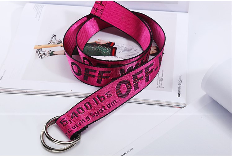 Ремінь Пояс Off White Троянда Червона 150 см